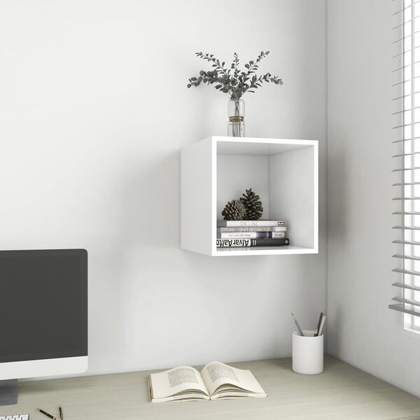 vidaXL Armoire murale Blanc 37x37x37 cm Bois d&rsquo;ing&eacute;nierie