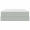vidaXL Lit avec rangement et matelas Gris clair 140 x 200 cm Velours