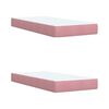 vidaXL Sommier &agrave; lattes de lit avec matelas Rose 200x200 cm Velours
