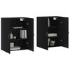 vidaXL Armoires murales 2 pcs noir 69,5x34x90 cm