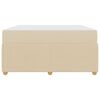 vidaXL Cadre de lit avec matelas Cr&egrave;me 160 x 200 cm tissu