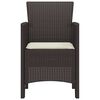 vidaXL Chaise de jardin 4 pcs Marron 53 x 49 x 85 cm Polypropyl&egrave;ne