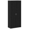 vidaXL Haut de Mobilier Ch&ecirc;ne noir 80 x 39 x 178 cm Bois d'ing&eacute;nierie
