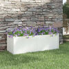 vidaXL Jardini&egrave;re blanc 150x50x50 cm bois massif de pin