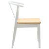 vidaXL Chaise de salle &agrave; manger 2 pcs Blanc et Naturel