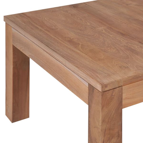 vidaXL Table basse Bois de teck et finition naturelle 60x60x40 cm
