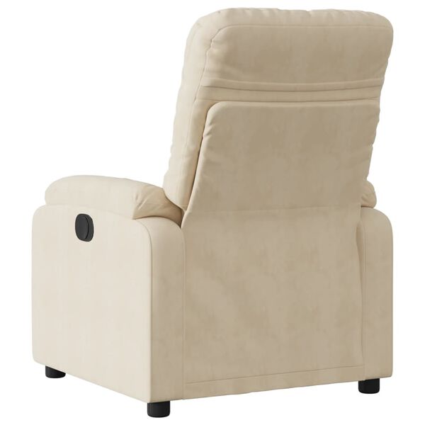 vidaXL Fauteuil inclinable cr&egrave;me tissu microfibre