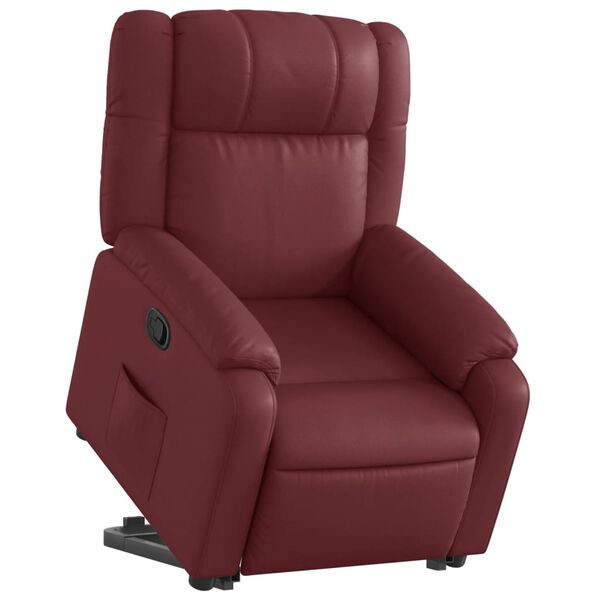 vidaXL Fauteuil inclinable Rouge bordeaux Similicuir