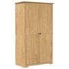 vidaXL Garde-robe BODO blanc marron 99x53,5x173 cm bois massif de pin