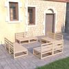 vidaXL Salon de jardin 8 pcs bois de pin massif