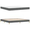 vidaXL Lit &agrave; ressorts avec matelas Gris fonc&eacute; 200 x 200 cm tissu