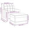 vidaXL Fauteuil avec repose-pied Gris clair 60 cm Tissu