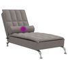 vidaXL Chaise longue de massage avec traversin taupe tissu