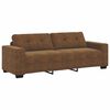 vidaXL Canap&eacute; 3 pcs Marron 221 x 80 x 80 cm Tissu en lin m&eacute;lang&eacute;