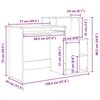 vidaXL Bureau Ch&ecirc;ne artisanal 120,5 x 44 x 88,5 cm Bois d'ing&eacute;nierie