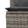 vidaXL Ensemble &agrave; manger de jardin 3 pcs coussins gris r&eacute;sine tress&eacute;e