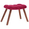 vidaXL Chaise &agrave; bascule avec repose-pied rouge bordeaux velours