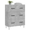 vidaXL Buffet gris b&eacute;ton 69,5x34x90 cm bois d'ing&eacute;nierie