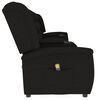 vidaXL Fauteuil de massage inclinable et porte-gobelets 4 places noir