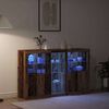 vidaXL Buffet LED Bois ancien 162 x 37 x 100 cm Bois d'ing&eacute;nierie
