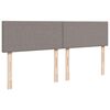 vidaXL Sommier &agrave; lattes de lit avec matelas Taupe 200x200 cm Tissu