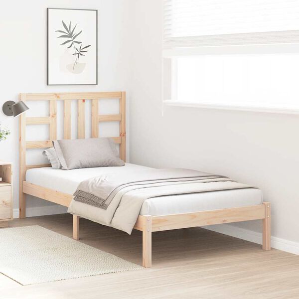 vidaXL Cadre de lit sans matelas 90x200 cm bois massif