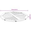 vidaXL Dessus de table Ø70x2 cm rond bois massif d'acacia