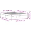 vidaXL Cadre de lit sans matelas sonoma gris 120x190 cm