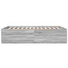 vidaXL Cadre de lit sans matelas sonoma gris 140x190 cm