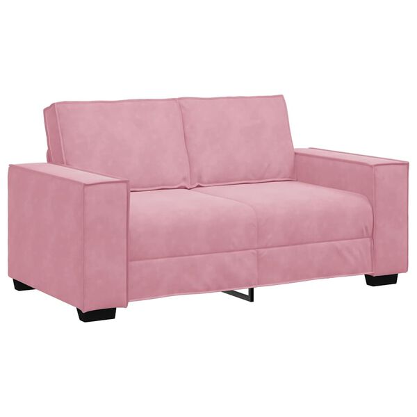 vidaXL Canap&eacute; &agrave; 2 places Rose 120 cm Velours