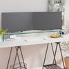 vidaXL Meuble TV/pour moniteur 120x30x13 cm verre transparent