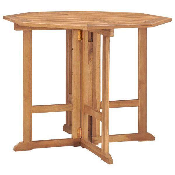 vidaXL Ensemble &agrave; manger d'ext&eacute;rieur pliable 5 pcs Bois solide de teck