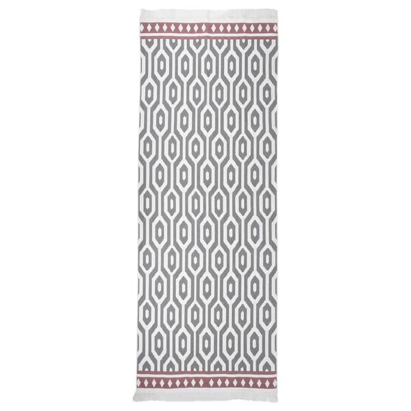 vidaXL Tapis Gris 100x300 cm Coton