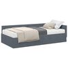 vidaXL Cadre de lit d'angle avec matelas 2 pc Gris fonc&eacute; 100 x 200 cm