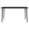 vidaXL Ensemble &agrave; manger de jardin coussins 7pcs Gris et noir