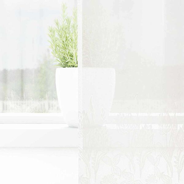 vidaXL Rideau en Dentelle Floral Blanc 220 x 200 cm Polyester