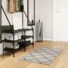 vidaXL Tapis shaggy &agrave; poils longs moderne beige anthracite 60x110 cm