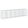 vidaXL Panier gabion avec couvercle 600x100x150 cm fer galvanis&eacute;