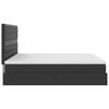 VidaXL Cadre de lit ottoman avec matelas noir 160x200 cm similicuir