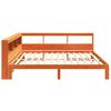 vidaXL Lit biblioth&egrave;que sans matelas cire marron 135x190 cm pin massif