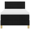 vidaXL Lit &agrave; ressort LED avec matelas avec LED Noir 100 x 200 cm tissu