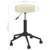 vidaXL Chaises pivotantes &agrave; manger lot de 2 cr&egrave;me velours