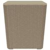 vidaXL Table de jardin avec couvercle amovible marron clair PP