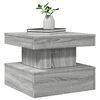 vidaXL Table basse avec lumi&egrave;res LED sonoma gris 50x50x40 cm