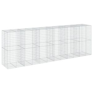 vidaXL Panier gabion avec couvercle 600x100x200 cm fer galvanis&eacute;