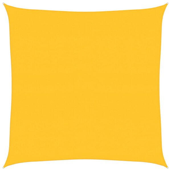 vidaXL Voile d'ombrage 160 g/m² carré jaune 7x7 m PEHD