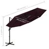 vidaXL Parasol de jardin à 4 niveaux mât en aluminium rouge bordeaux