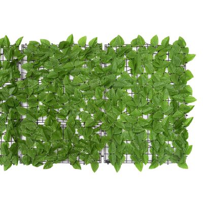 vidaXL Écran de balcon avec feuilles vert 400x75 cm
