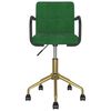 vidaXL Chaises pivotantes &agrave; manger lot de 2 vert fonc&eacute; velours