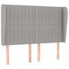 vidaXL Sommier &agrave; lattes de lit avec matelas Gris clair 140x190cm Tissu